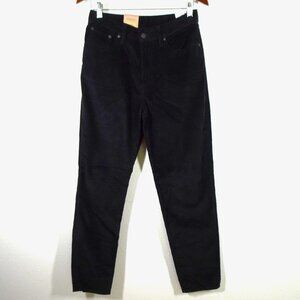 Levi's Corduroy Mom Jeans Women's Size 28x30 Black Cords Tapered High Rise